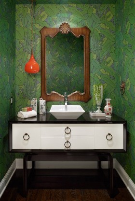 Combinando cores - Contrastantes - Banheiro em verde