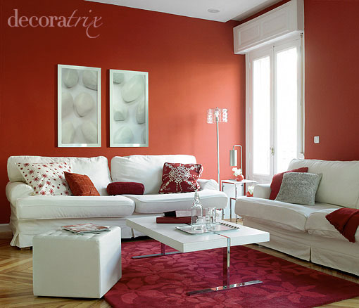 Decoração em cores quentes - Sala 9