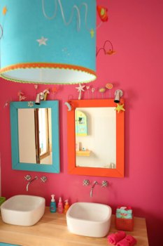 banheiro rosa azul