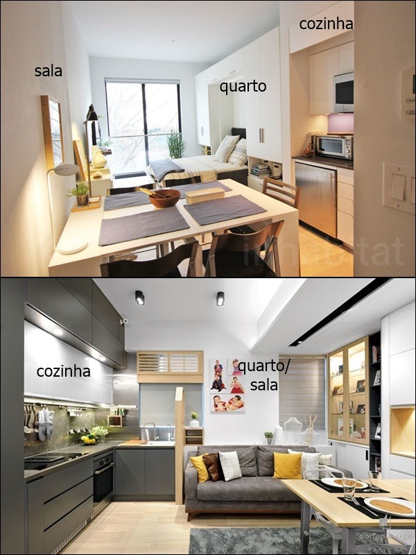 Sala, quarto, cozinha ? Tudo junto em 25 apartamentos pequenos