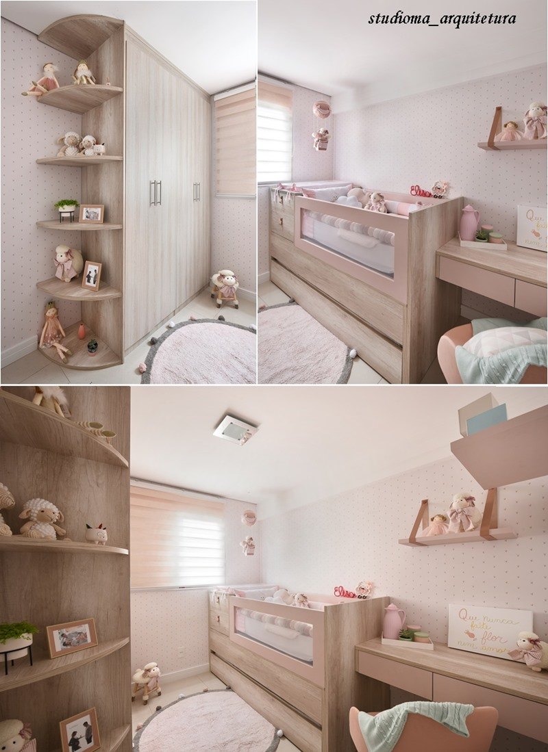 quarto de bebê em rosa