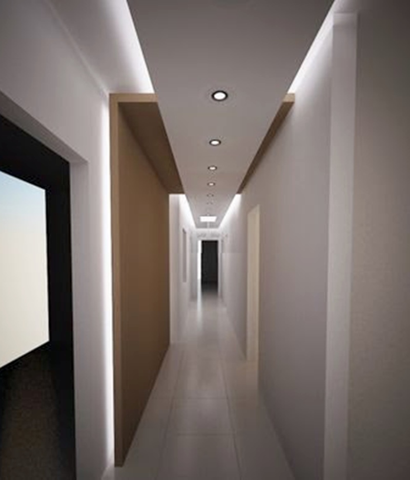 Iluminação de corredores - fita led