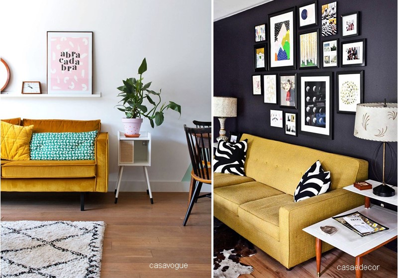 sofás amarelos - Como decorar com sofás coloridos