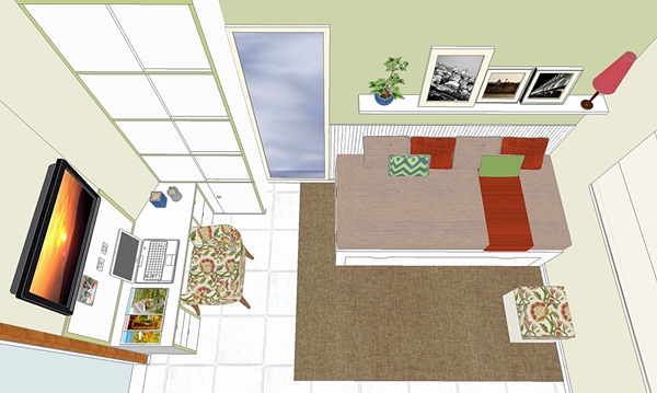 projeto quarto de hospede e office 2