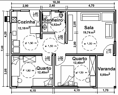 Cabe uma cadeira de rodas no apartamento pequeno?