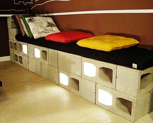 decorsalteado Bloco concreto dentro casa