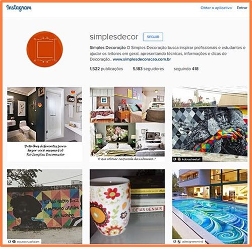 Simples Decoração no Instagram
