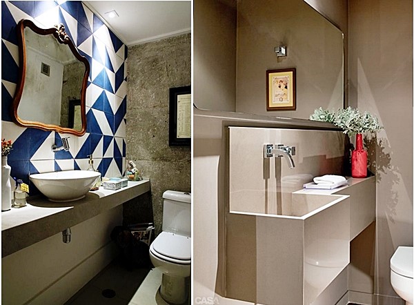 20 lavabos pequenos e estreitos - Simples Decoração