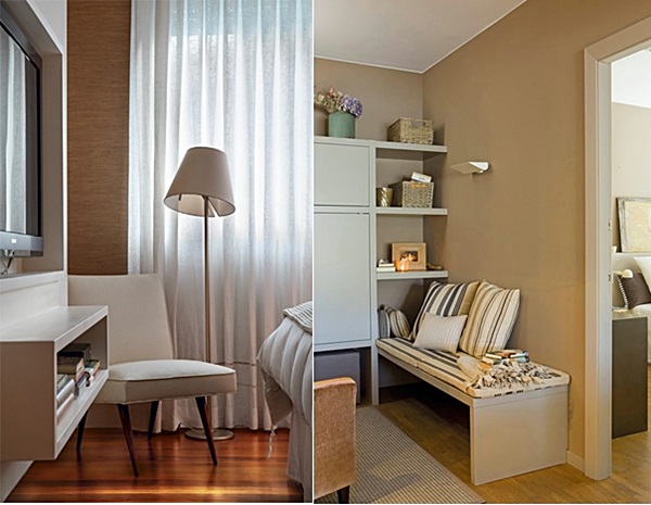 Usando ao máximo pequenos espaços - 32 ideias - Simples Decoração