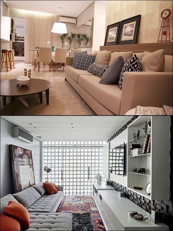 24 salas-corredor - Pequenas e estreitas 20 Diferentes estilos decorativos em salas corredores