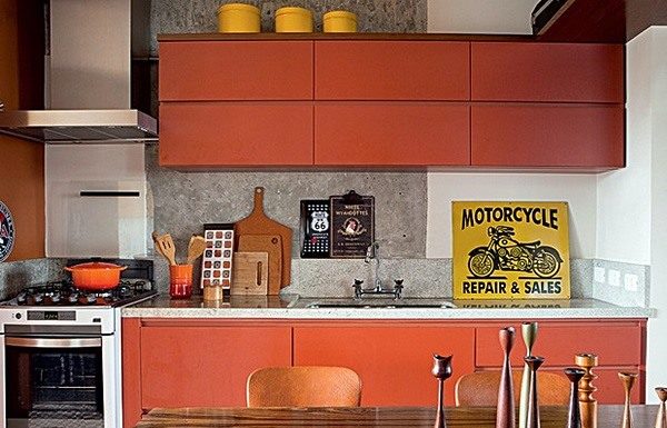 cozinha em vermelho