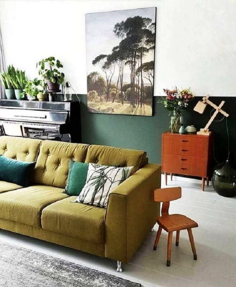 Tons de verde na sala - Simples Decoração