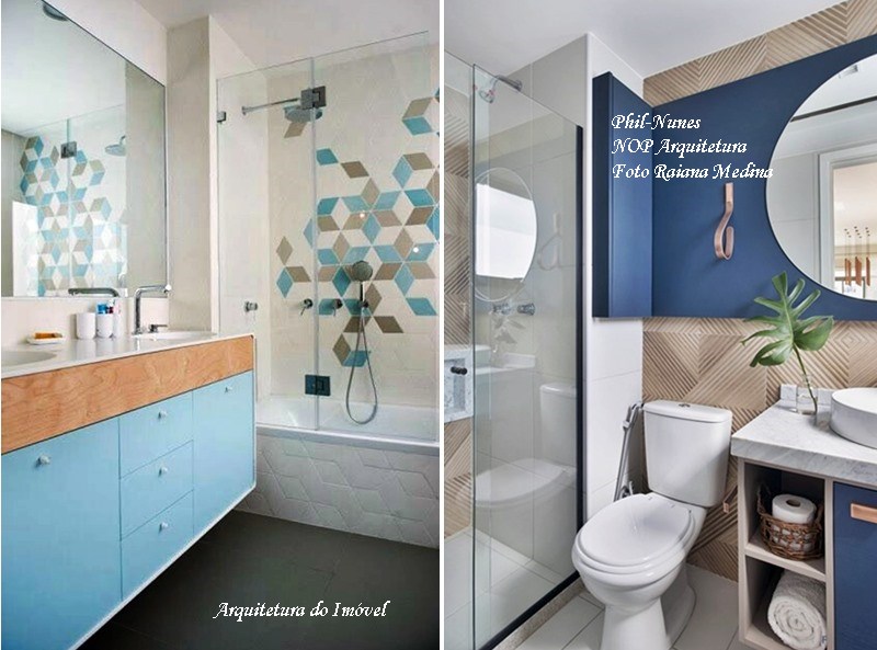 20 Banheiros em azul - Simples Decoração