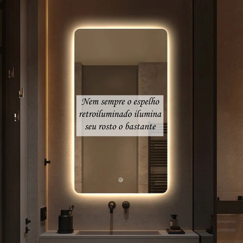 espelho retroiluminado no banheiro